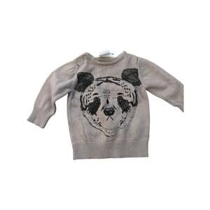 Iglo + Indi Baby Gray Animal Print Crew Neck Long Sleeves Sweatshirt Size 1-6M